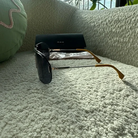 Fendi Gray Shield Sunglasses